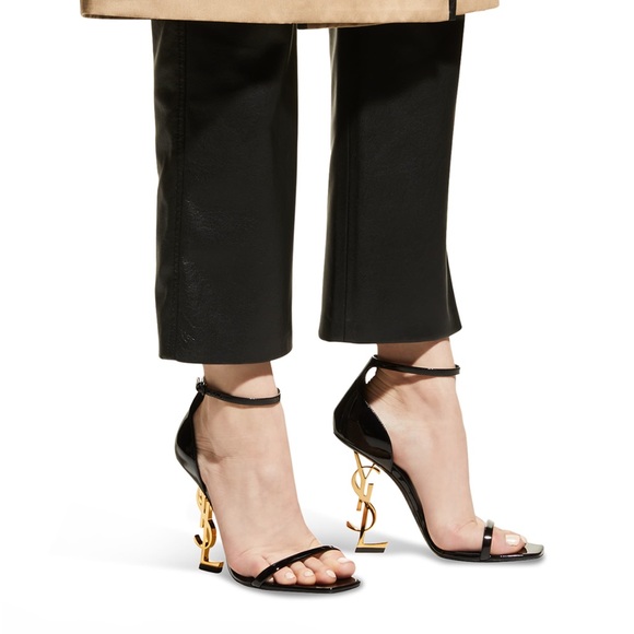 Authentic Saint Laurent Opyum Sandals|NWOT| Size 9| YSL Golden Hardware Heel - Picture 3 of 8